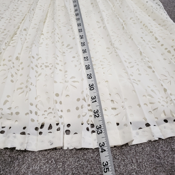 See by Chloe Lasercut pleated midi skirt in whisper white size 38/ US4 - Picture 16 of 16
